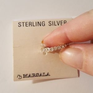 NEW STERLING SILVER CUBIC S-7 RING